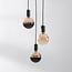 3-light pendant light Illumine black - set with dimmable E27 LED bulbs