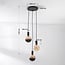 3-light pendant light Illumine black - set with dimmable E27 LED bulbs