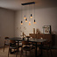 Caverna 6-light pendant lamp with dimmable E27 bulbs and marble details