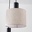 5-light pendant light Linne - beige linen shades