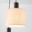 5-light pendant light Linne - beige linen shades