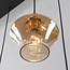 Calypso 6-light industrial pendant lamp with Amber glass