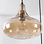 Industrial pendant light Calypso 6-light with amber glass
