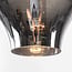 3-light modern pendant light Calypso - black with smoked glass