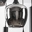 Industrial pendant light Téo with two GU10 spotlights and three smoked glass globes