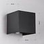 Modern square outdoor lamp Daniel black with motion and day/night sensor