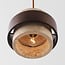 Natural pendant light Travé in travertine (natural stone) and wood