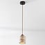 Luxury tubular pendant light Alva in travertine (natural stone)