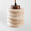 Luxury cylinder pendant lamp Alva made of travertine (natural stone)