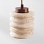 Luxury tubular pendant light Alva in travertine (natural stone)