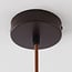 Luxury tubular pendant light Alva in travertine (natural stone)