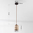 Luxury cylinder pendant lamp Alva made of travertine (natural stone)