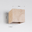Cube wall light Roca in stone effect