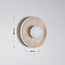 Elegant Arto wall lamp made of travertine (natural stone) and opal white glass