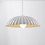 Ribbed pendant light Olea with matt chalk look (Gesso finish)