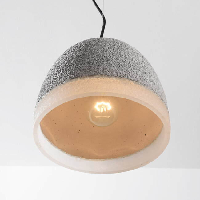 2-light Wabi-Sabi pendant lamp Tura in cement look