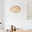 Pendant light Lysa with wooden open shade – natural