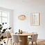 Pendant light Lysa with wooden open shade – natural