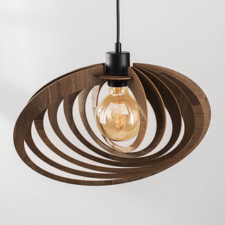 Lysa wooden pendant lamp in warm walnut