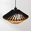 Nordli pendant lamp made of wood in black and natural