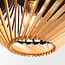 pendant light Nordli in wood, black and natural