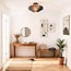 Boho-chic ceiling light Skima in black with natural rope
