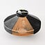 Boho-chic ceiling light Skima in black with natural rope
