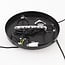 3-light pendant light Lumra - black with natural rope