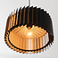 Pendant light Vyra of black wood with natural interior