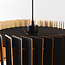 Pendant light Vyra of black wood with natural interior