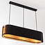 Black wood pendant lamp Hema with natural interior – 3-light
