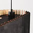 3-light pendant light Hema - black wood with natural interior