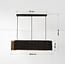3-light pendant light Hema - black wood with natural interior
