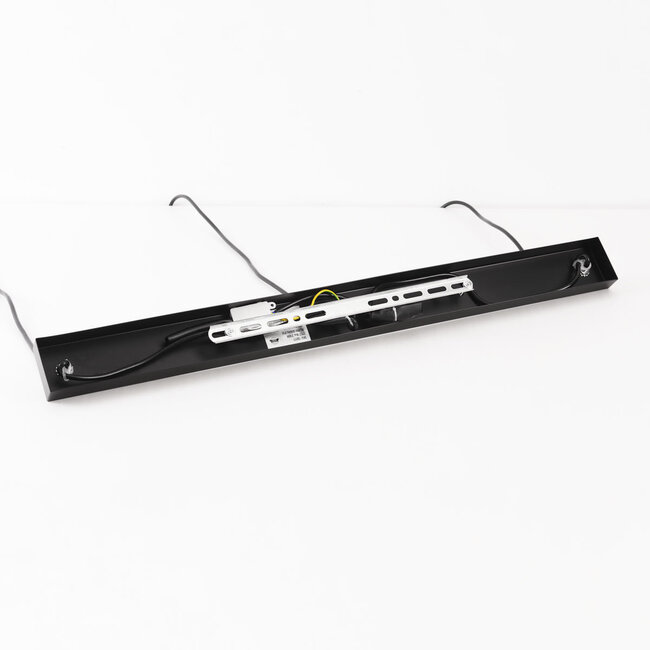 Black wooden pendant light Hema with natural interior – 3-light