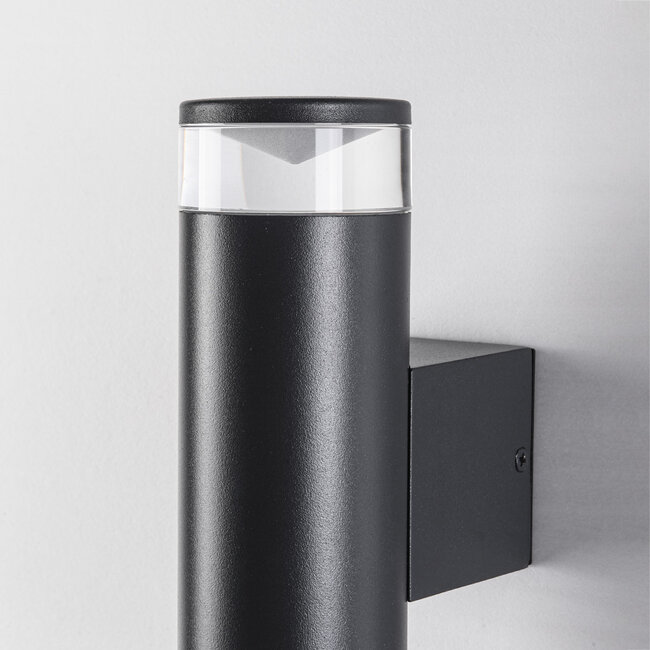 Modern 2-light up & down outdoor lamp Disari – dark grey