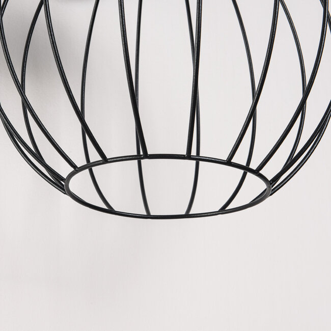 Eclipsa wall lamp design – black with warm white light