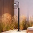 Modern standing outdoor lamp Eclipso – Black with warm white light