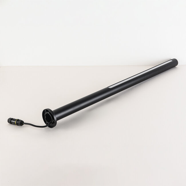 Outdoor floor lamp Corten 90 cm – black with integrated LED