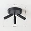 Industrial ceiling light Axis with 3 adjustable spotlights in black