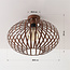 Ceiling light Grata in brown with open metal frame