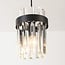 Modern 3-light pendant light Elvira with luxurious clear glass prisms