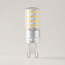 Dimmable G9 LED bulb, clear, 2700K, 4.4W