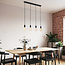 Industrial cord pendant Nivelle Black - 4-light (excluding E27 bulbs)