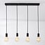 Nivelle 4-light cord pendant - black