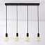 Nivelle 4-light cord pendant - black