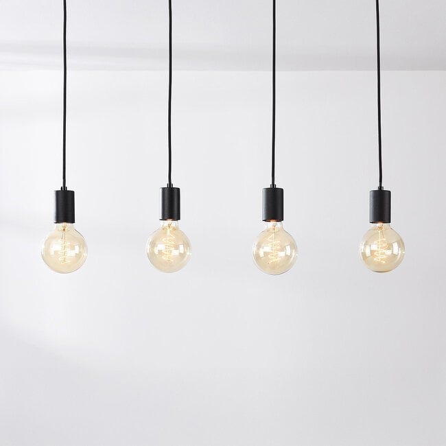 Nivelle 4-light cord pendant - black
