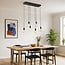 Nivelle 6-light cord pendant - black