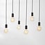 Nivelle 6-light cord pendant - black