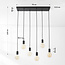 Nivelle 6-light cord pendant - black