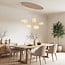 Canvas 5-light pendant light - beige fabric